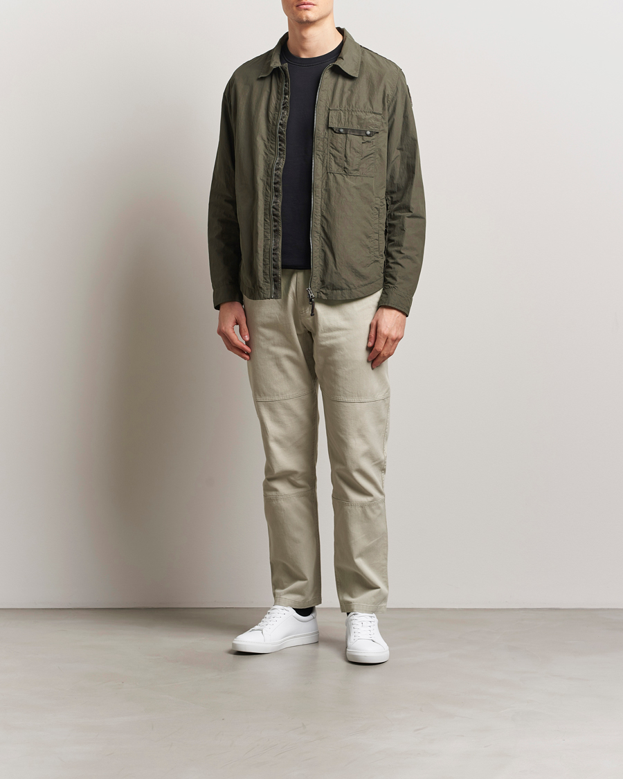 Men | Coats & Jackets | Parajumpers | Rayner Peached Poplin Shirt Jacket Kombu Green