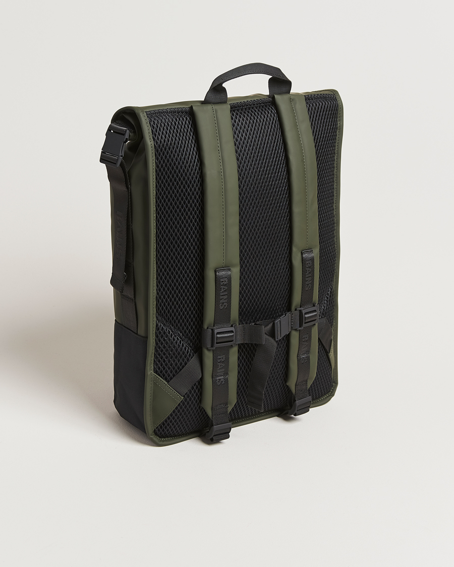 Men | Bags | RAINS | Trail Rolltop Backpack Green