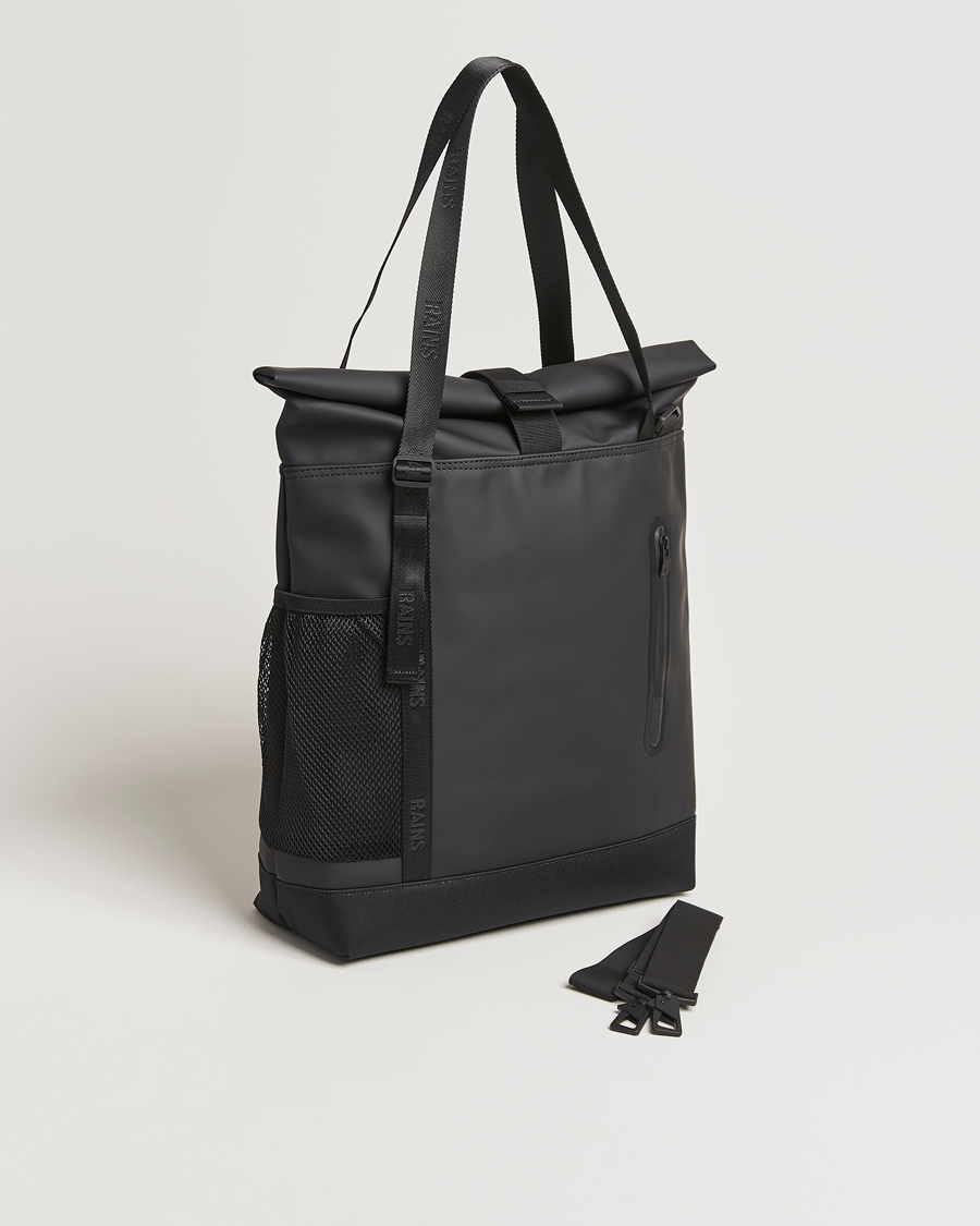 Men | Bags | RAINS | Trail Rolltop Tote Bag Black