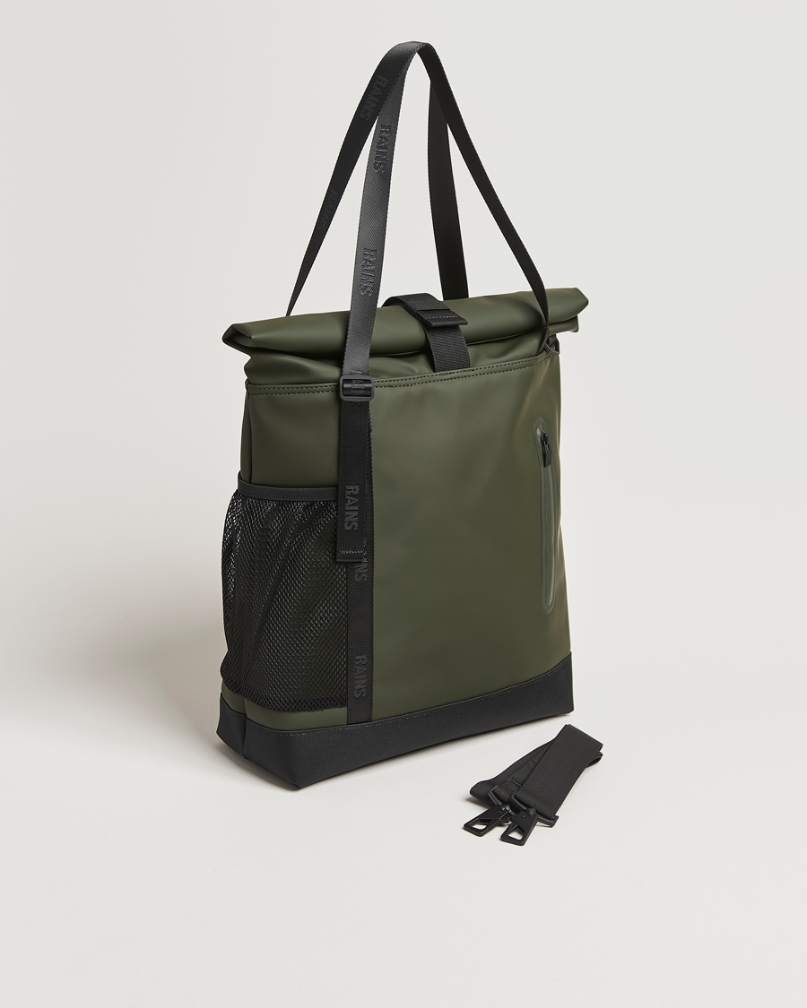 Men | Bags | RAINS | Trail Rolltop Tote Bag Green