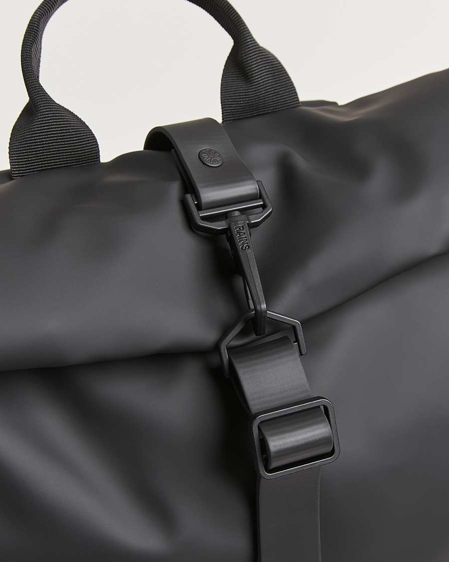 Men | Bags | RAINS | Rolltop Large Rucksack Black