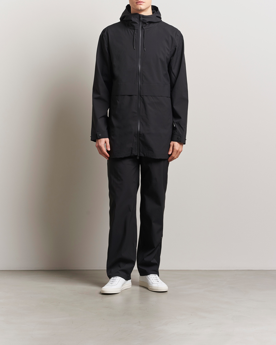 Men | Coats & Jackets | RAINS | Suva Hooded Waterproof Long Jacket Black