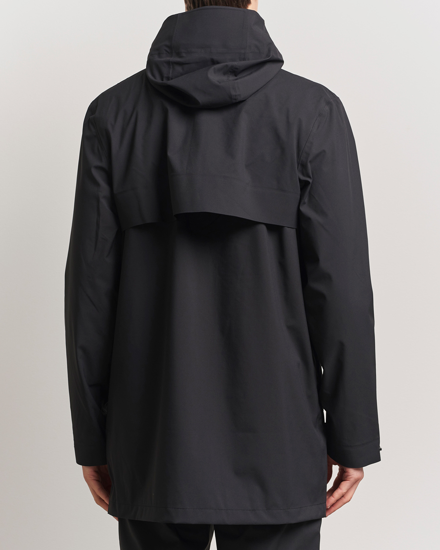 Men | Coats & Jackets | RAINS | Suva Hooded Waterproof Long Jacket Black