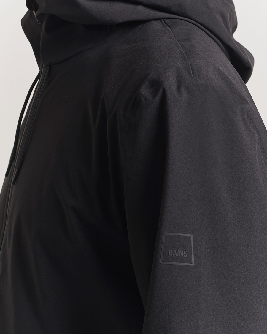 Men | Coats & Jackets | RAINS | Suva Hooded Waterproof Long Jacket Black
