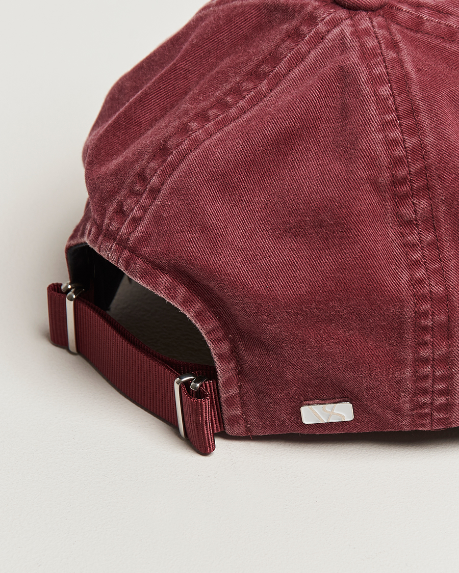 Men | Hats & Caps | Varsity Headwear | Washed Cotton Baseball Cap Burgundy
