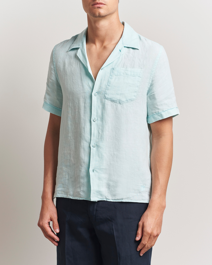 Men | Shirts | Vilebrequin | Charli Resort Short Sleeve Shirt Pacific