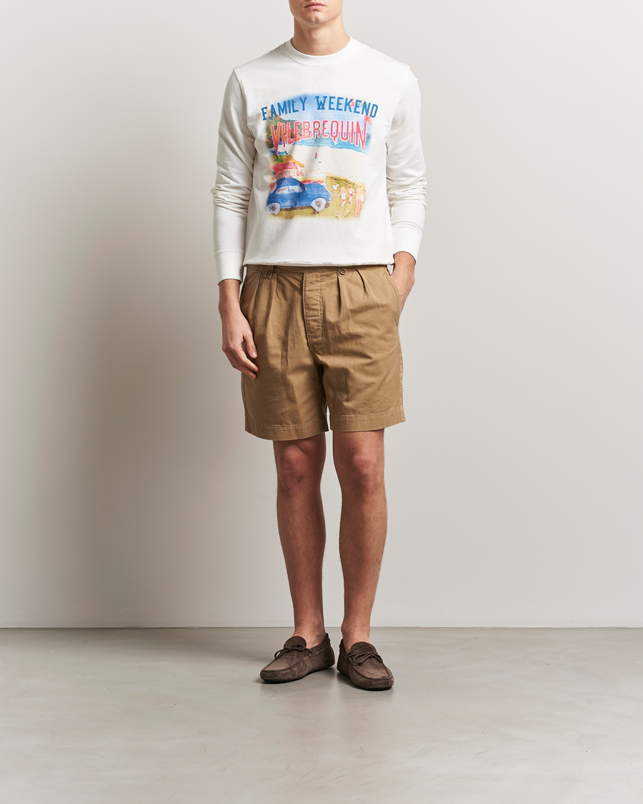 Men | Sweaters & Knitwear | Vilebrequin | Printed Crew Neck Sweatshirt Off White