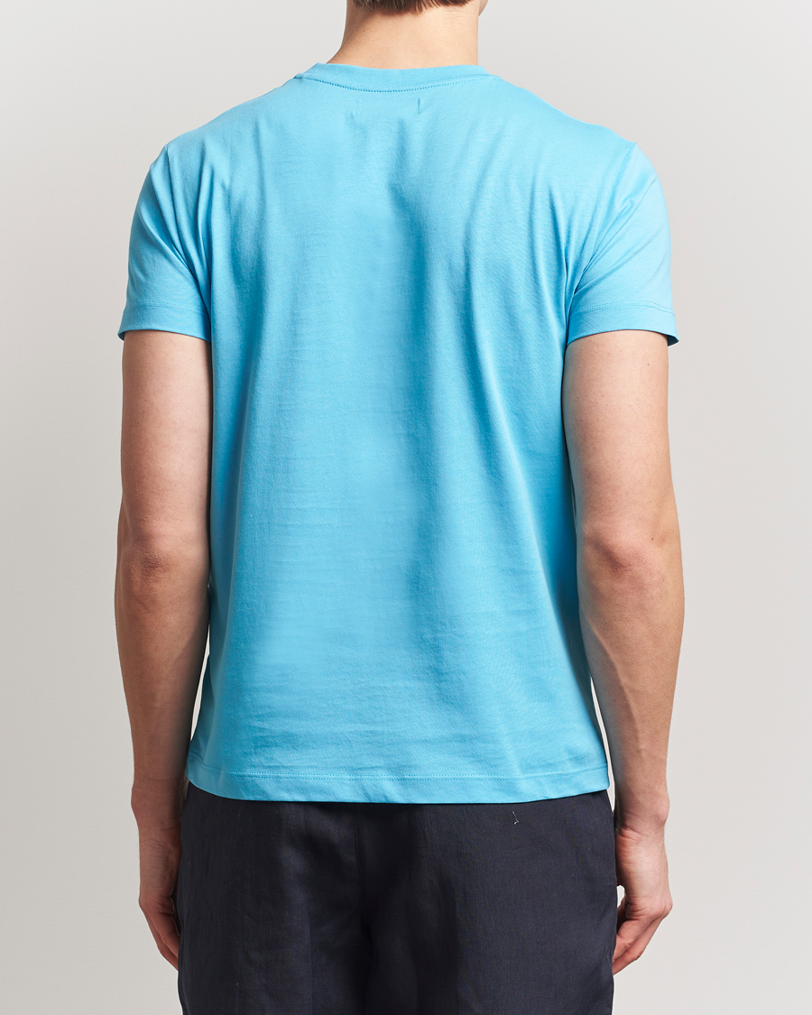 Men | T-Shirts | Vilebrequin | Printed Crew Neck T-Shirt Topaze Bleue
