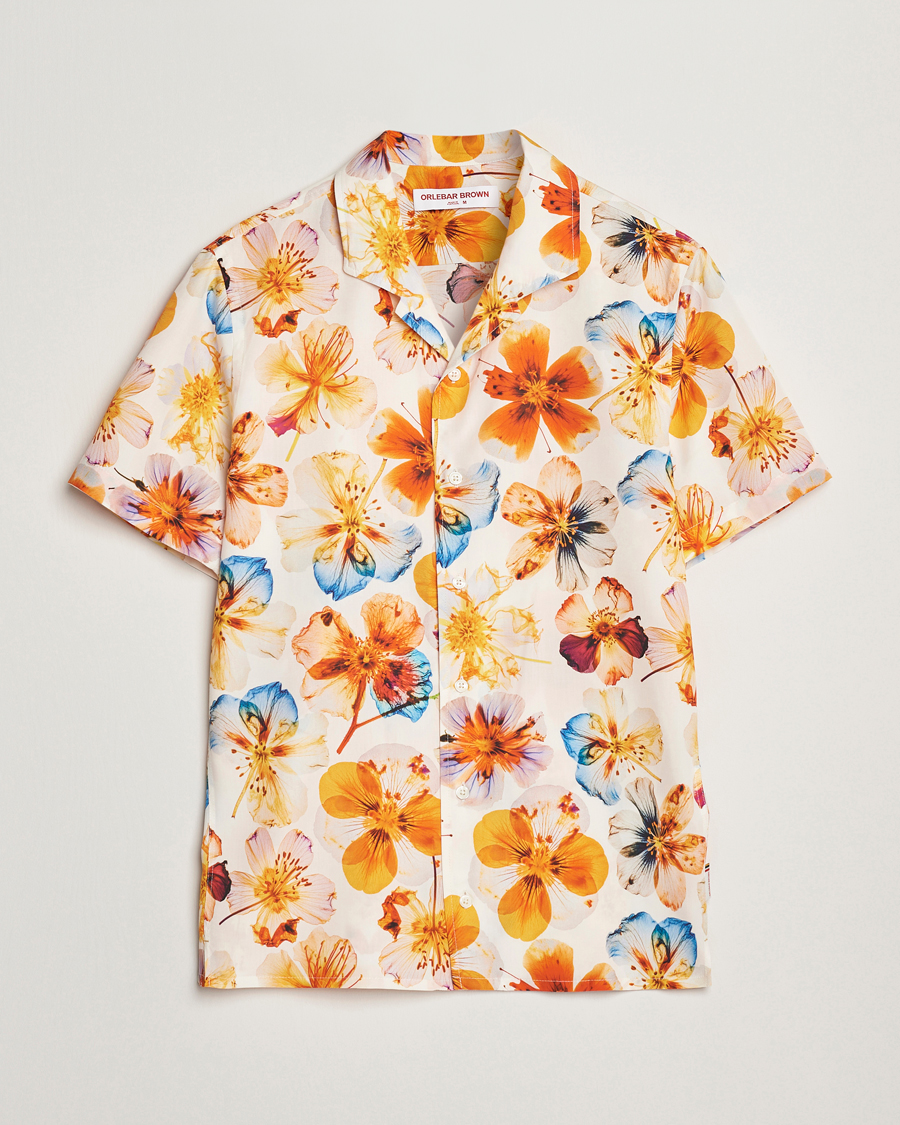 Men | Shirts | Orlebar Brown | Hibbert Oshibana Printed Shirt White Sand