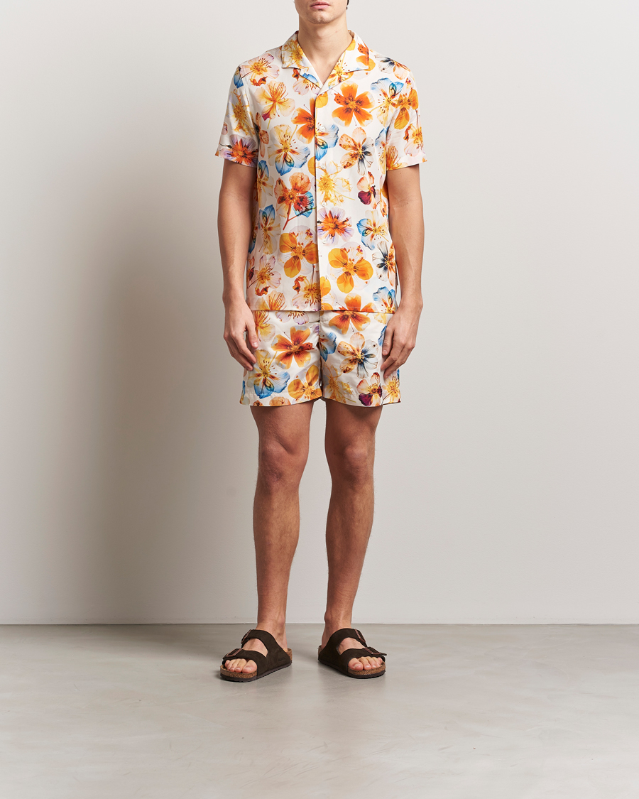 Men | Shirts | Orlebar Brown | Hibbert Oshibana Printed Shirt White Sand