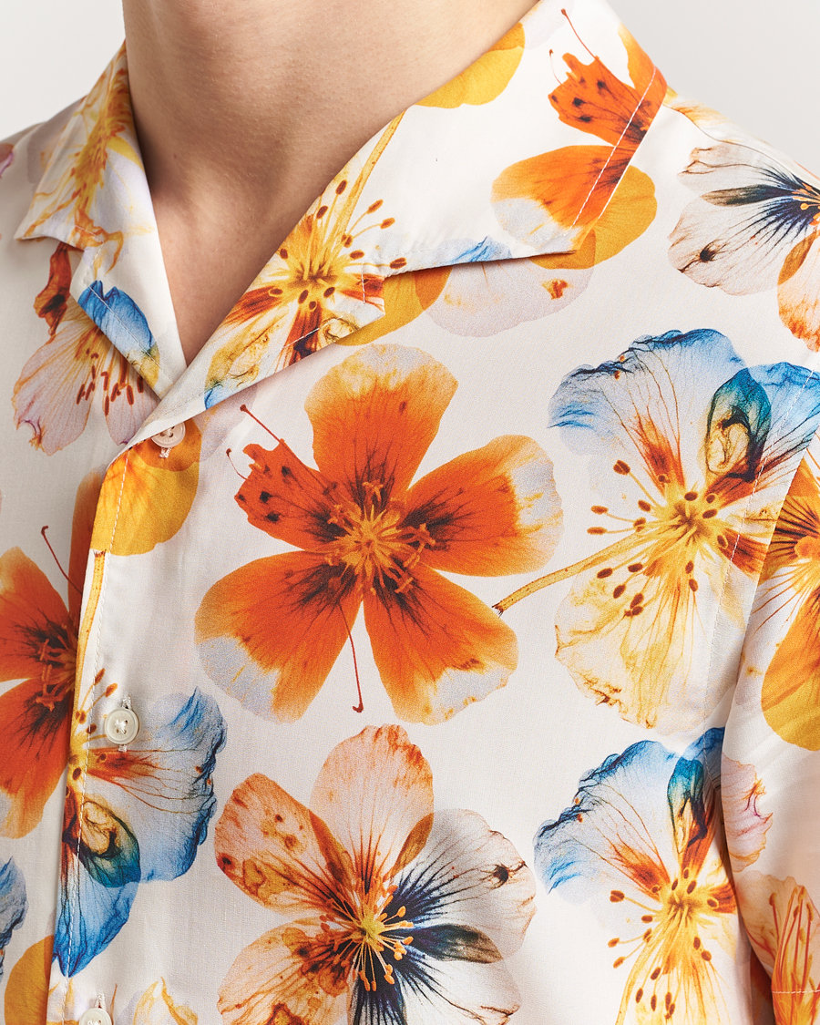 Men | Shirts | Orlebar Brown | Hibbert Oshibana Printed Shirt White Sand