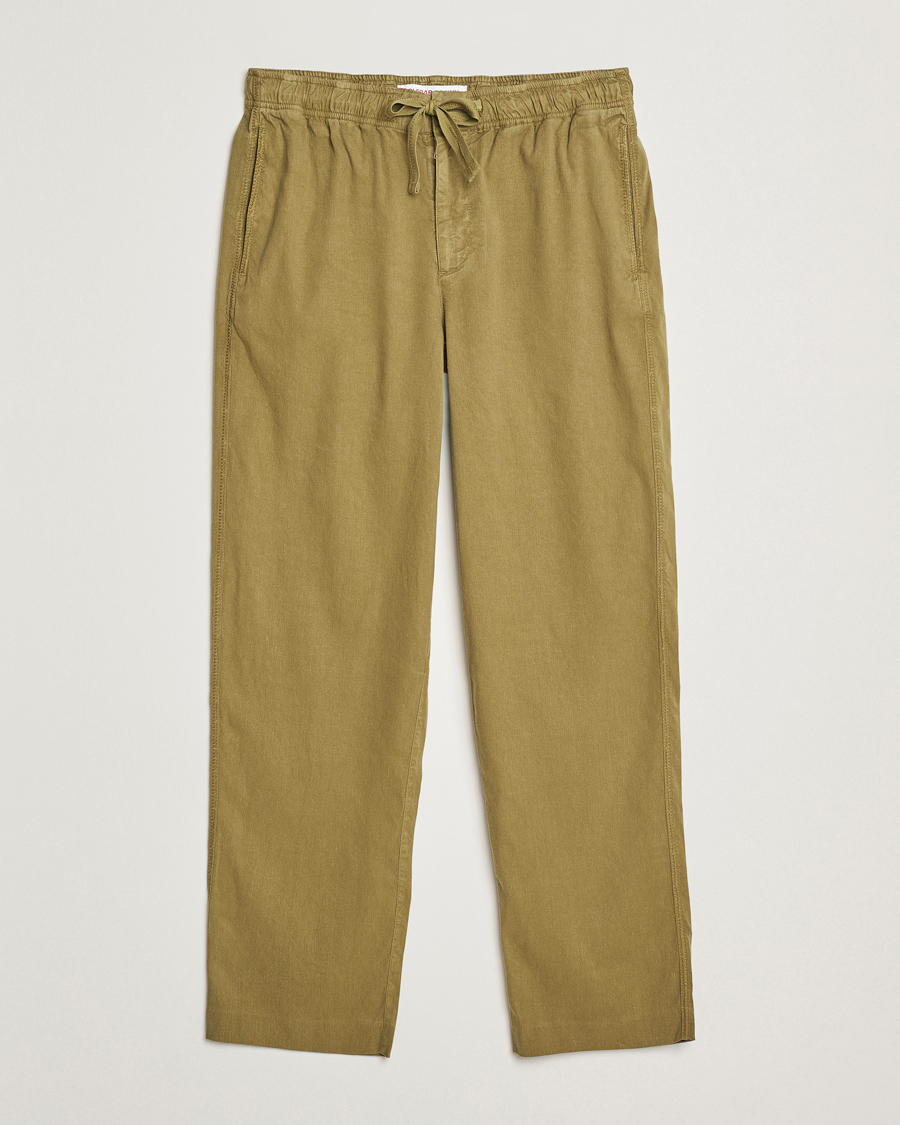 Men | Trousers | Orlebar Brown | Alex Garment Dyed Linen Pants Agave Green