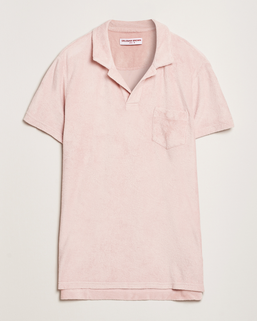 Men | Polo Shirts | Orlebar Brown | Terry Polo Pink Sand
