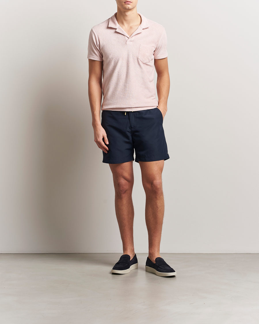 Men | Polo Shirts | Orlebar Brown | Terry Polo Pink Sand