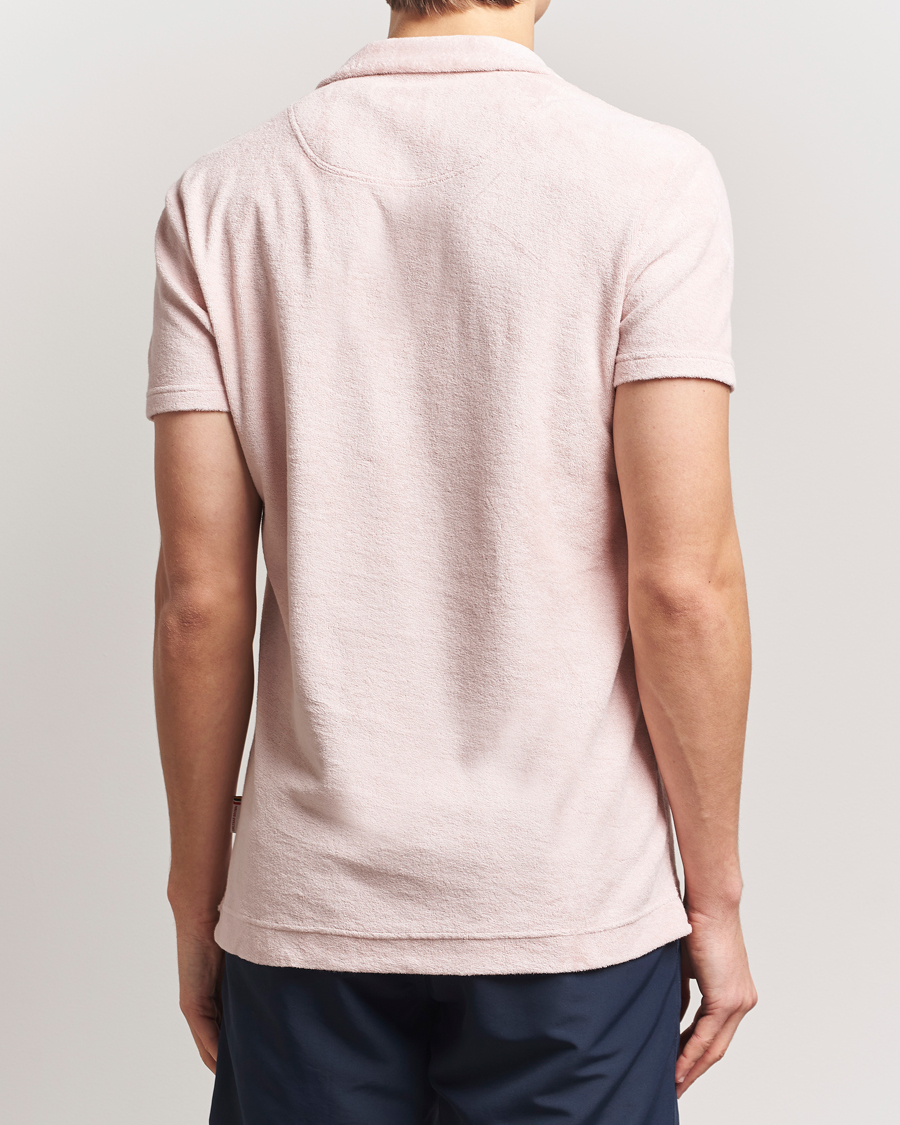 Men | Polo Shirts | Orlebar Brown | Terry Polo Pink Sand