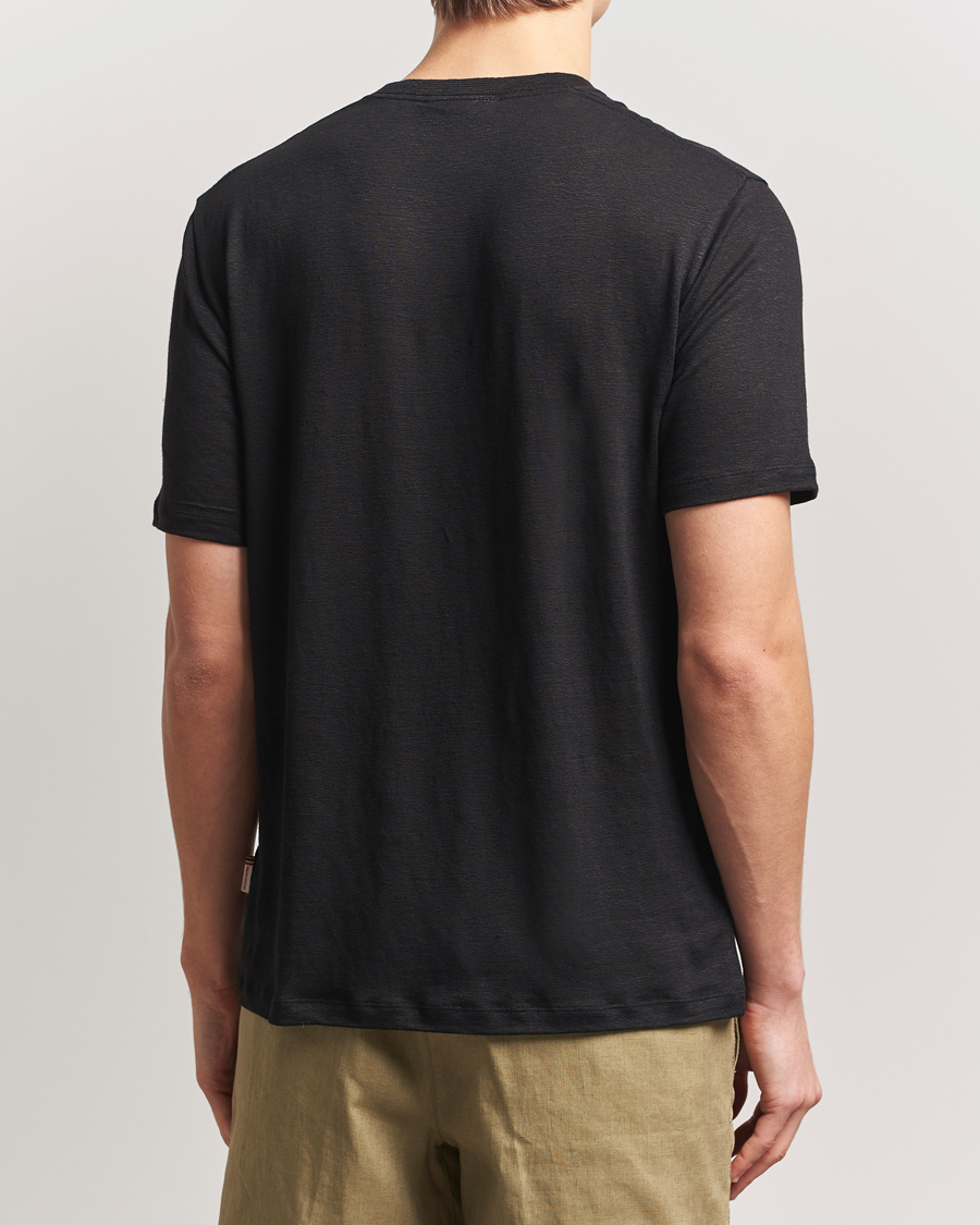 Men | T-Shirts | Orlebar Brown | Standard Linen T-Shirt Black