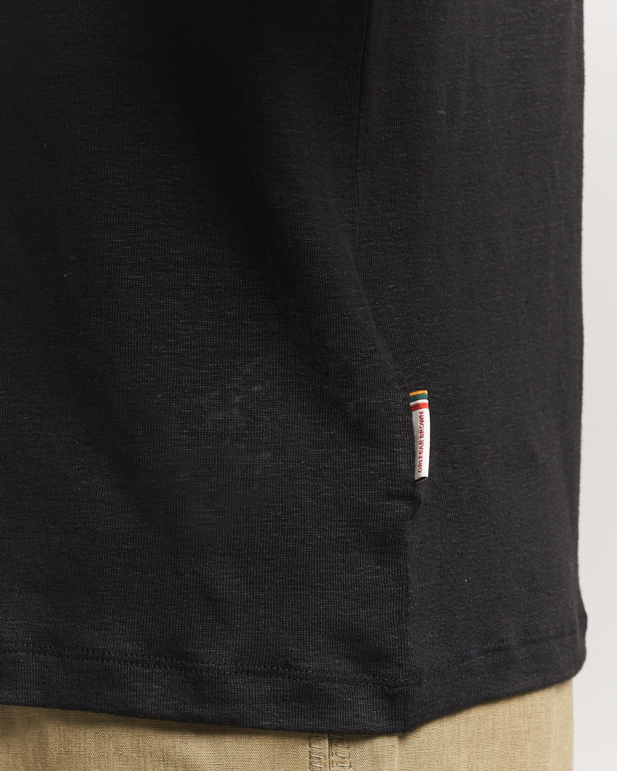 Men | T-Shirts | Orlebar Brown | Standard Linen T-Shirt Black