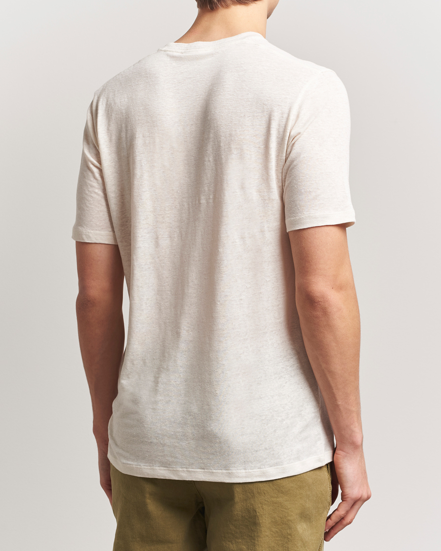 Men | T-Shirts | Orlebar Brown | Standard Linen T-Shirt Latte