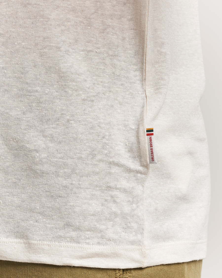 Men | T-Shirts | Orlebar Brown | Standard Linen T-Shirt Latte