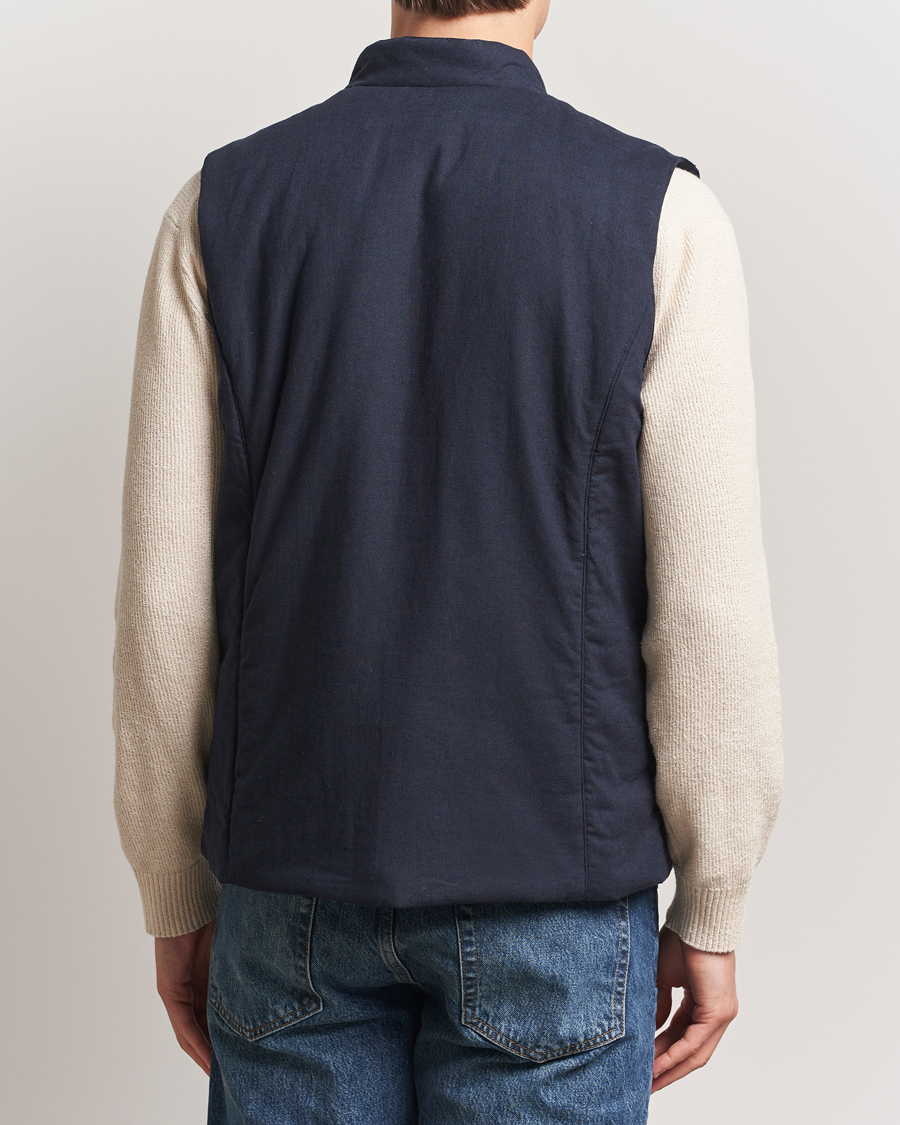Men | Gilets | Stenströms | Linen/Alcantar Vest Navy
