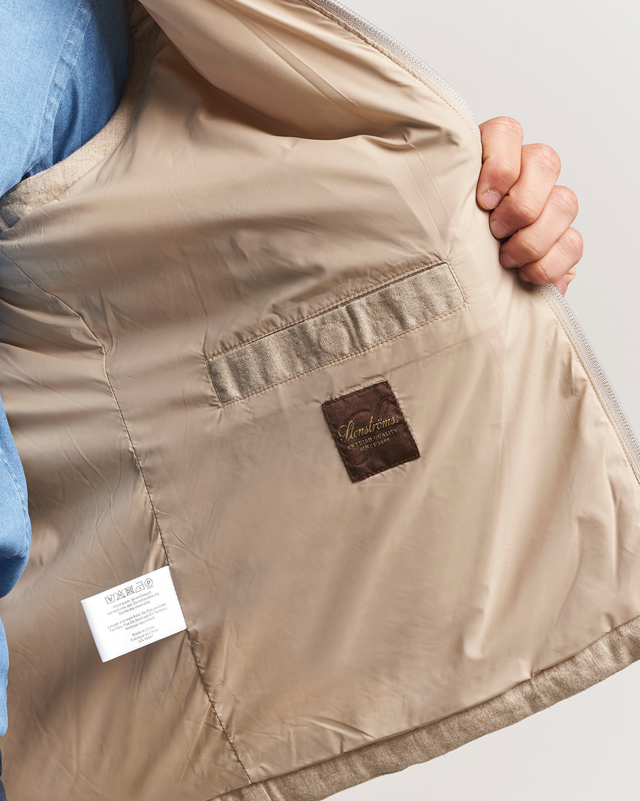 Men | Gilets | Stenströms | Linen/Alcantar Vest Beige