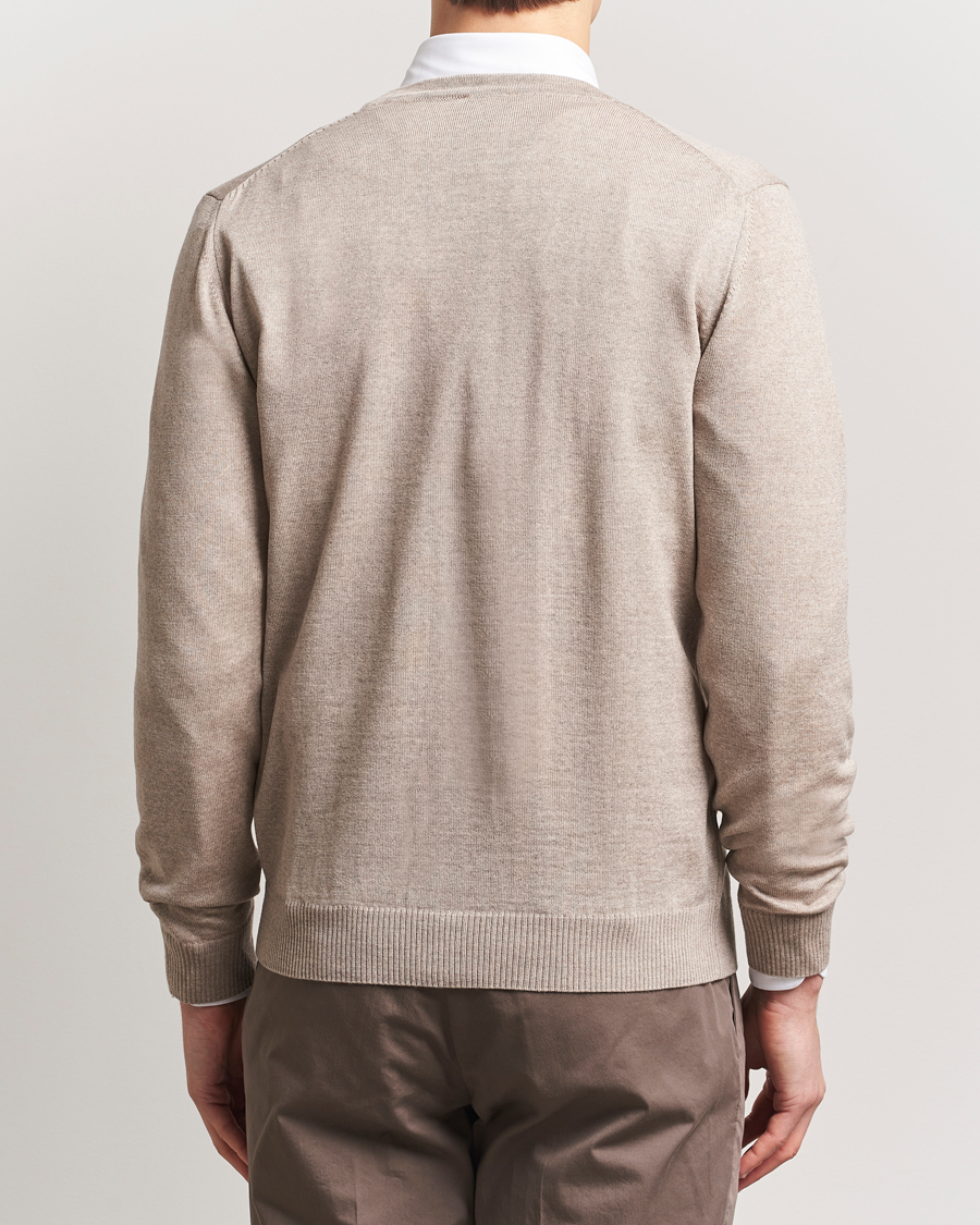Men | Sweaters & Knitwear | Stenströms | Merino Cardigan Beige