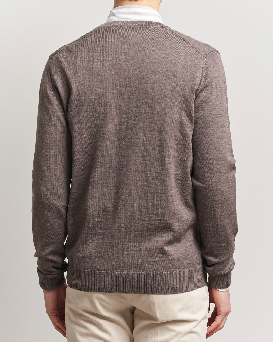 Men | Sweaters & Knitwear | Stenströms | Merino Cardigan Brown