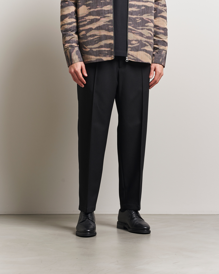 Men | Trousers | Jil Sander | Regular Fit Gabardine Trousers Black