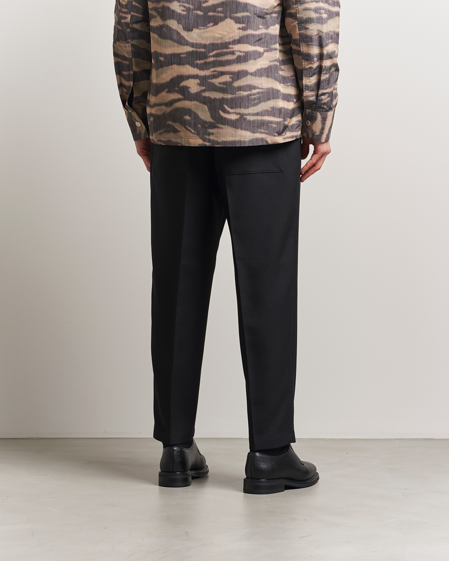 Men | Trousers | Jil Sander | Regular Fit Gabardine Trousers Black