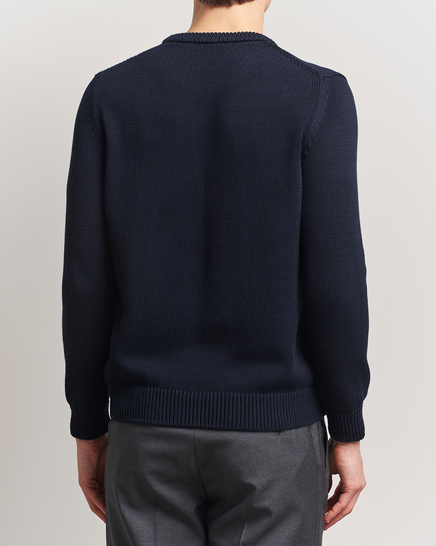 Men | Sweaters & Knitwear | Zanone | Soft Cotton Crewneck Sweater Navy