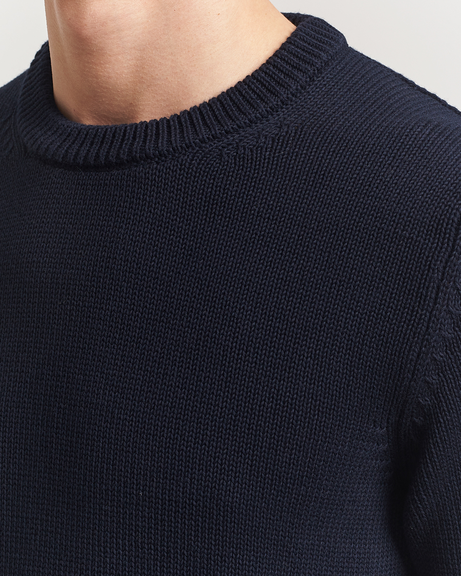 Men | Sweaters & Knitwear | Zanone | Soft Cotton Crewneck Sweater Navy