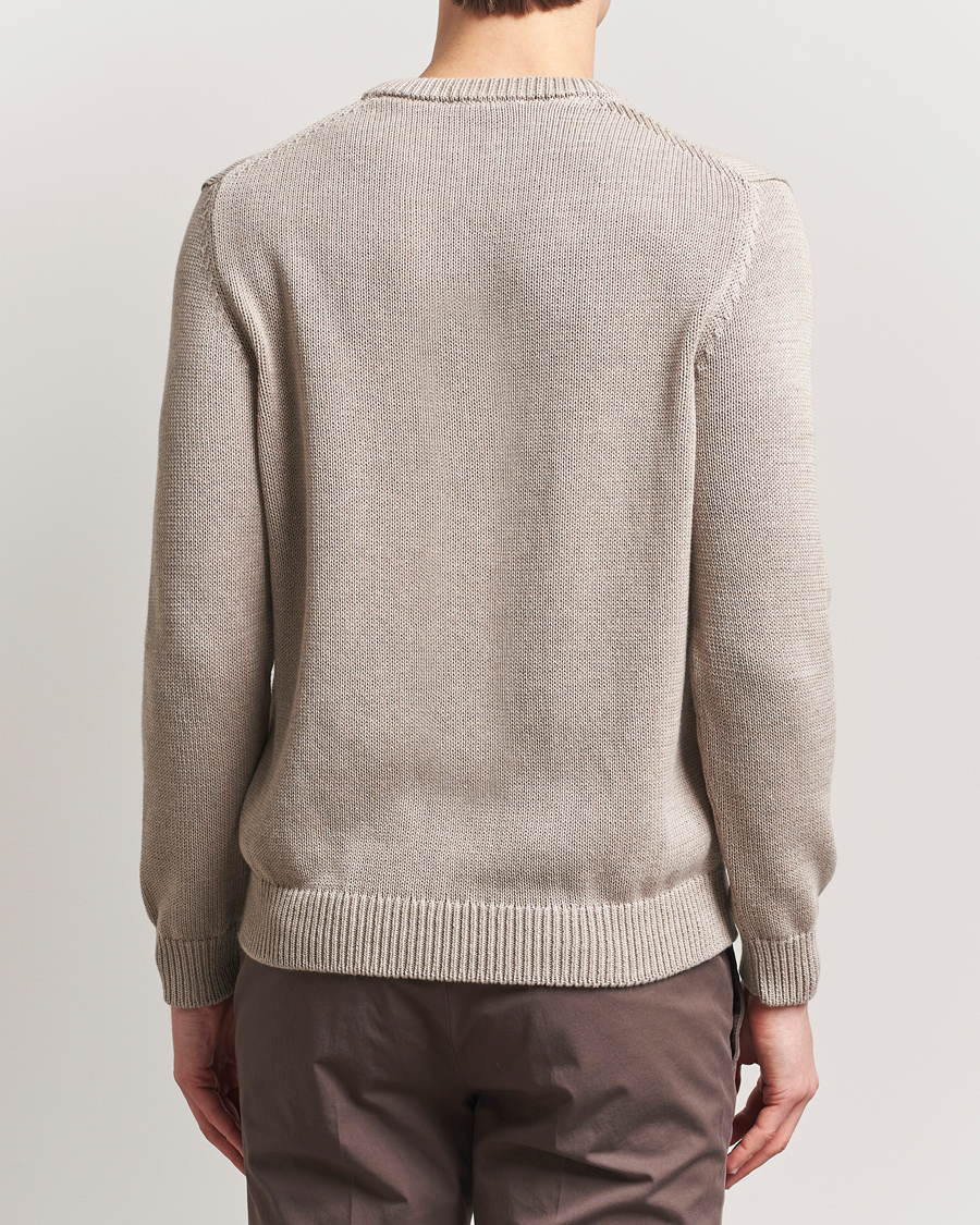 Men | Sweaters & Knitwear | Zanone | Soft Cotton Crewneck Sweater Beige
