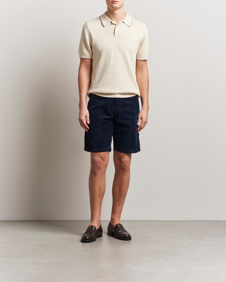 Men | Shorts | Massimo Alba | Vela Baby Corduroy Shorts Navy