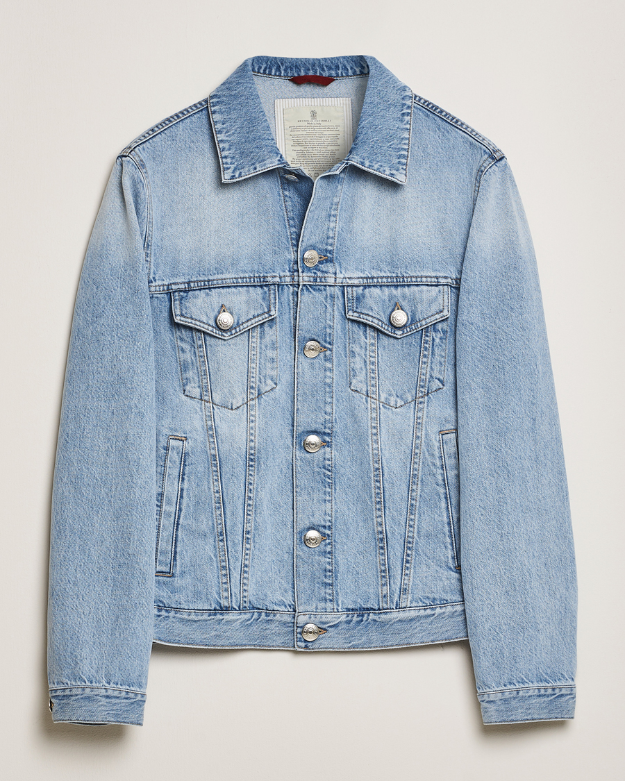 Men | Coats & Jackets | Brunello Cucinelli | Denim Jacket Light Blue