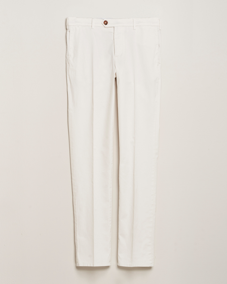 Men | Trousers | Brunello Cucinelli | Slim Fit Chinos Off White