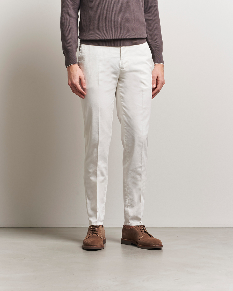 Men | Trousers | Brunello Cucinelli | Slim Fit Chinos Off White
