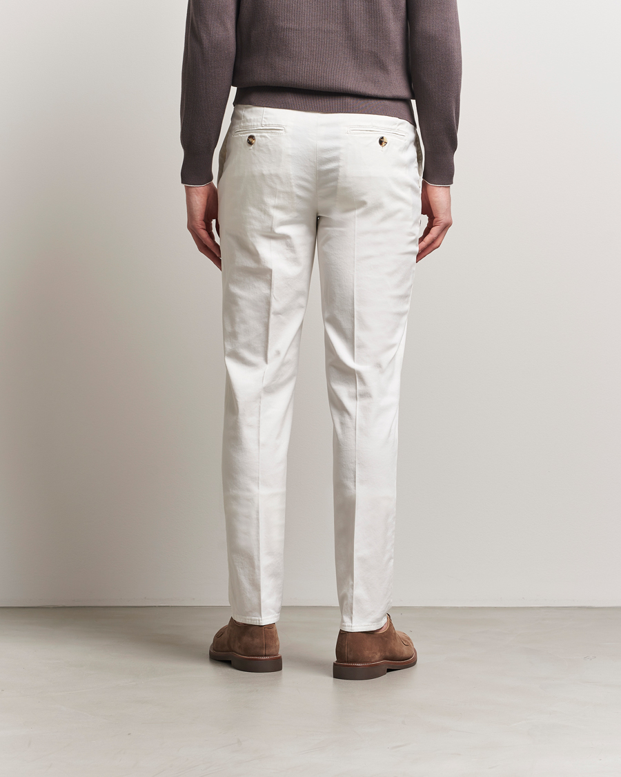 Men | Trousers | Brunello Cucinelli | Slim Fit Chinos Off White