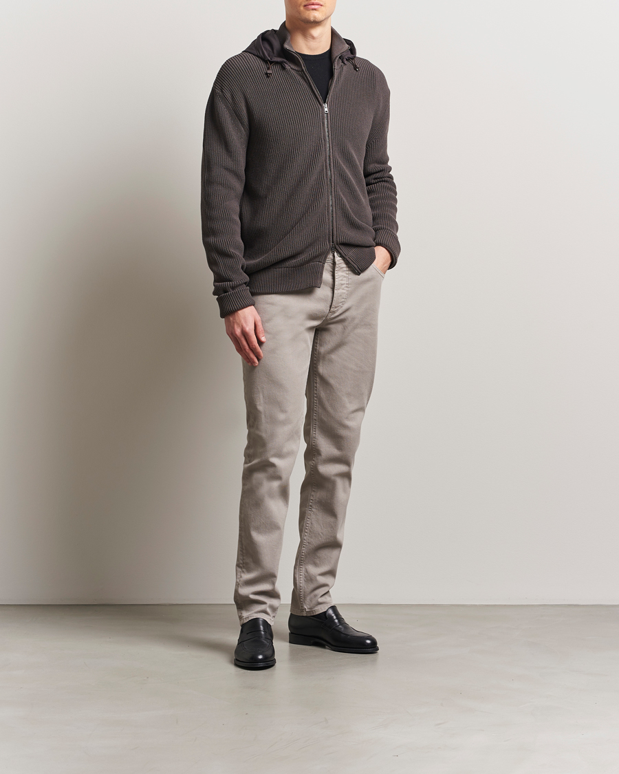 Men | Trousers | Brunello Cucinelli | Slim Fit Bull Denim Pants Grey