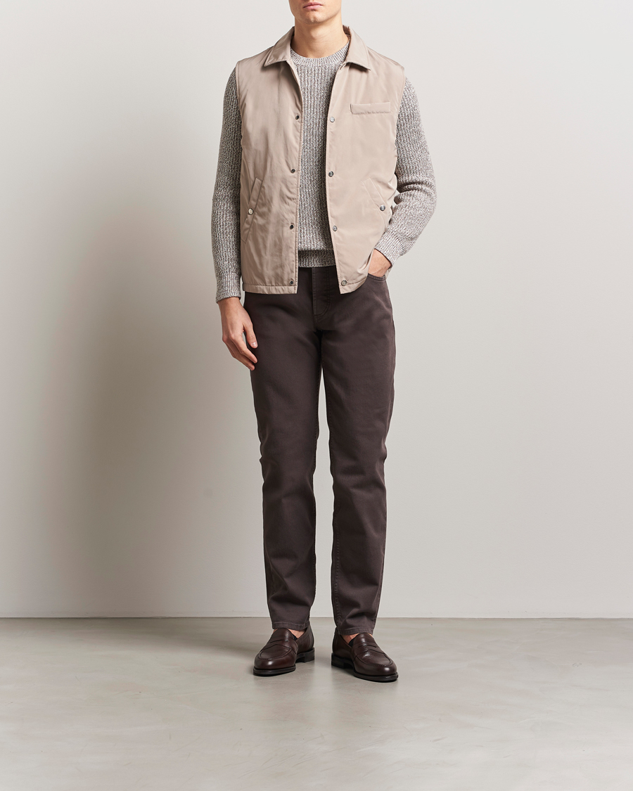 Men | Trousers | Brunello Cucinelli | Slim Fit Bull Denim Pants Dark Brown