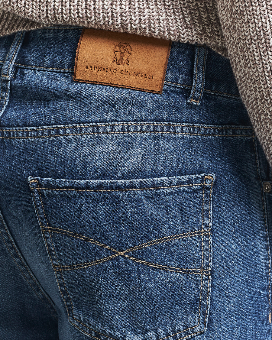 Men | Jeans | Brunello Cucinelli | Traditional Fit Jeans Blue Wash