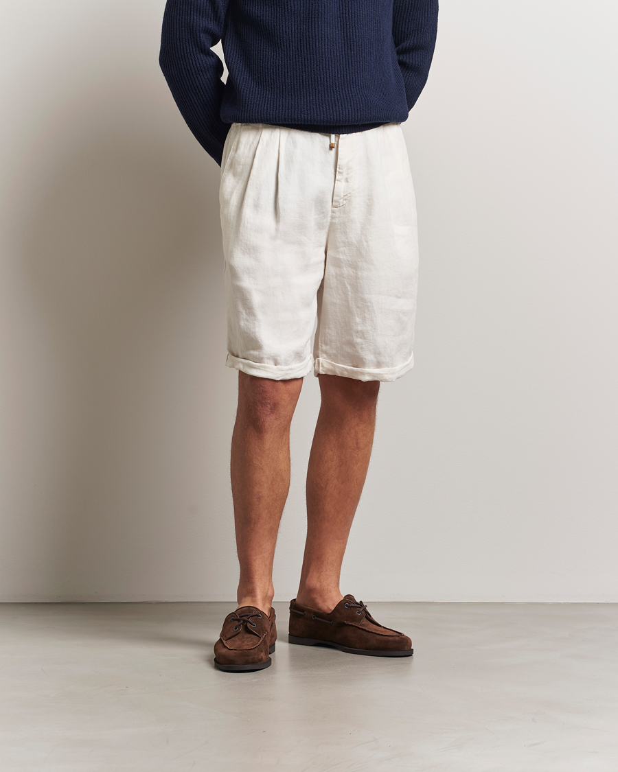 Men | Shorts | Brunello Cucinelli | Drawstring Shorts Off White