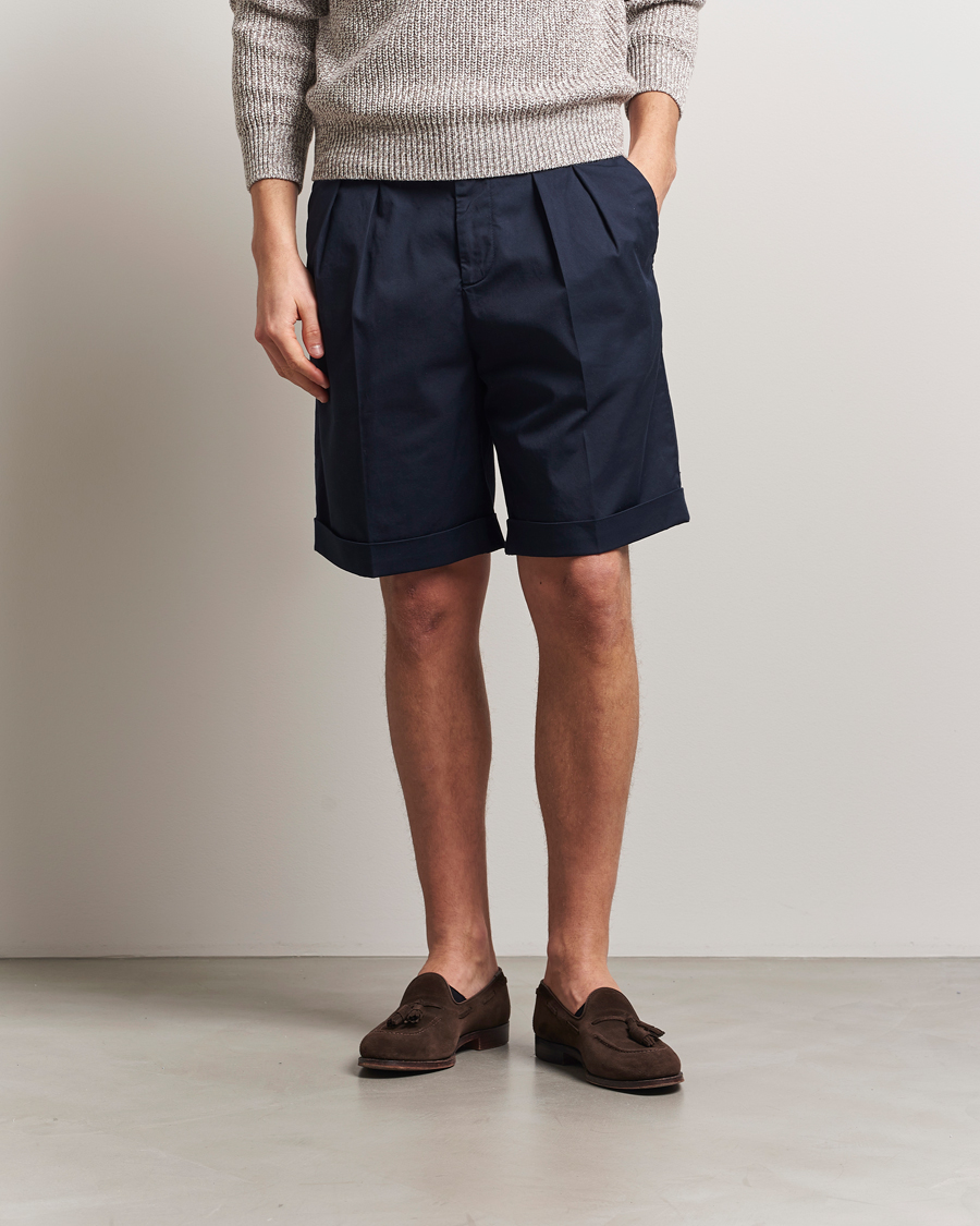 Men | Shorts | Brunello Cucinelli | Cotton Chino Shorts Navy