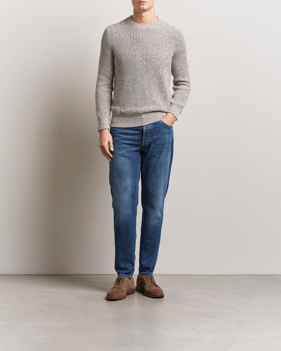 Men | Sweaters & Knitwear | Brunello Cucinelli | Melange Rib Sweater Beige