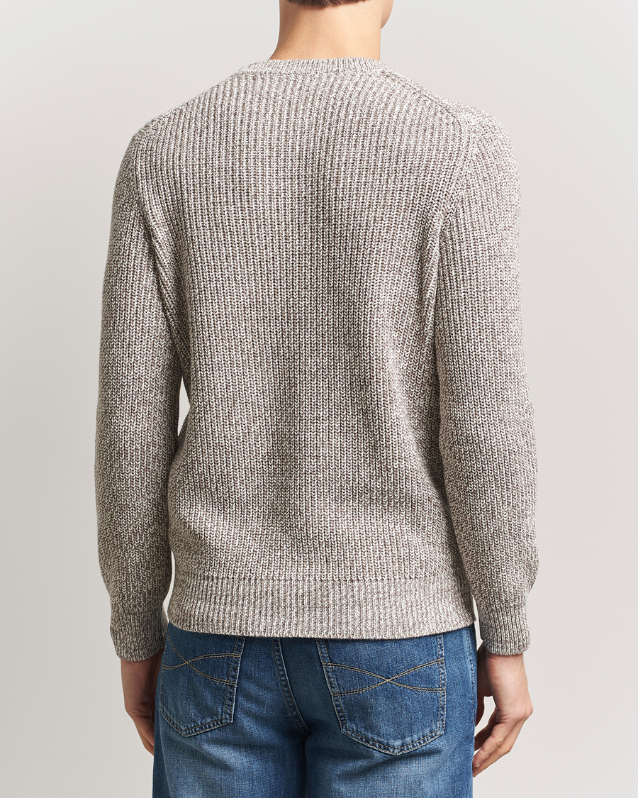 Men | Sweaters & Knitwear | Brunello Cucinelli | Melange Rib Sweater Beige