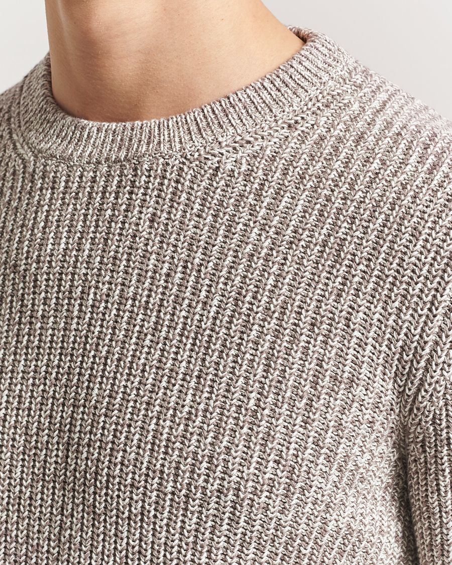 Men | Sweaters & Knitwear | Brunello Cucinelli | Melange Rib Sweater Beige