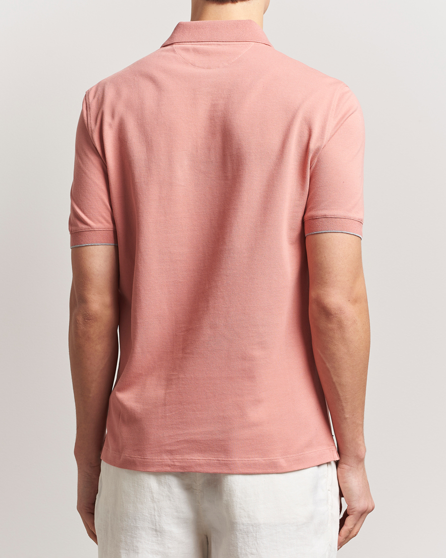 Men | Polo Shirts | Brunello Cucinelli | Short Sleeve Logo Polo Dusty Red
