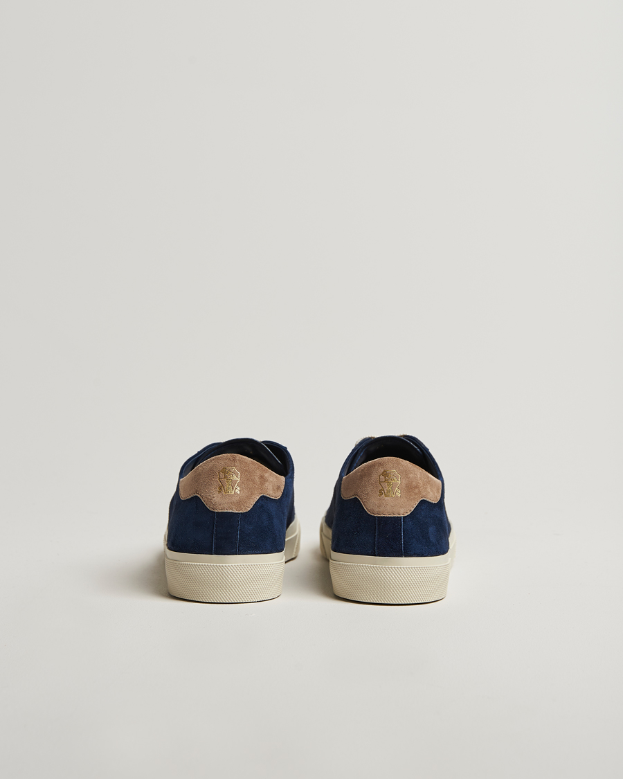 Men | Sneakers | Brunello Cucinelli | Low Top Sneakers Navy Suede