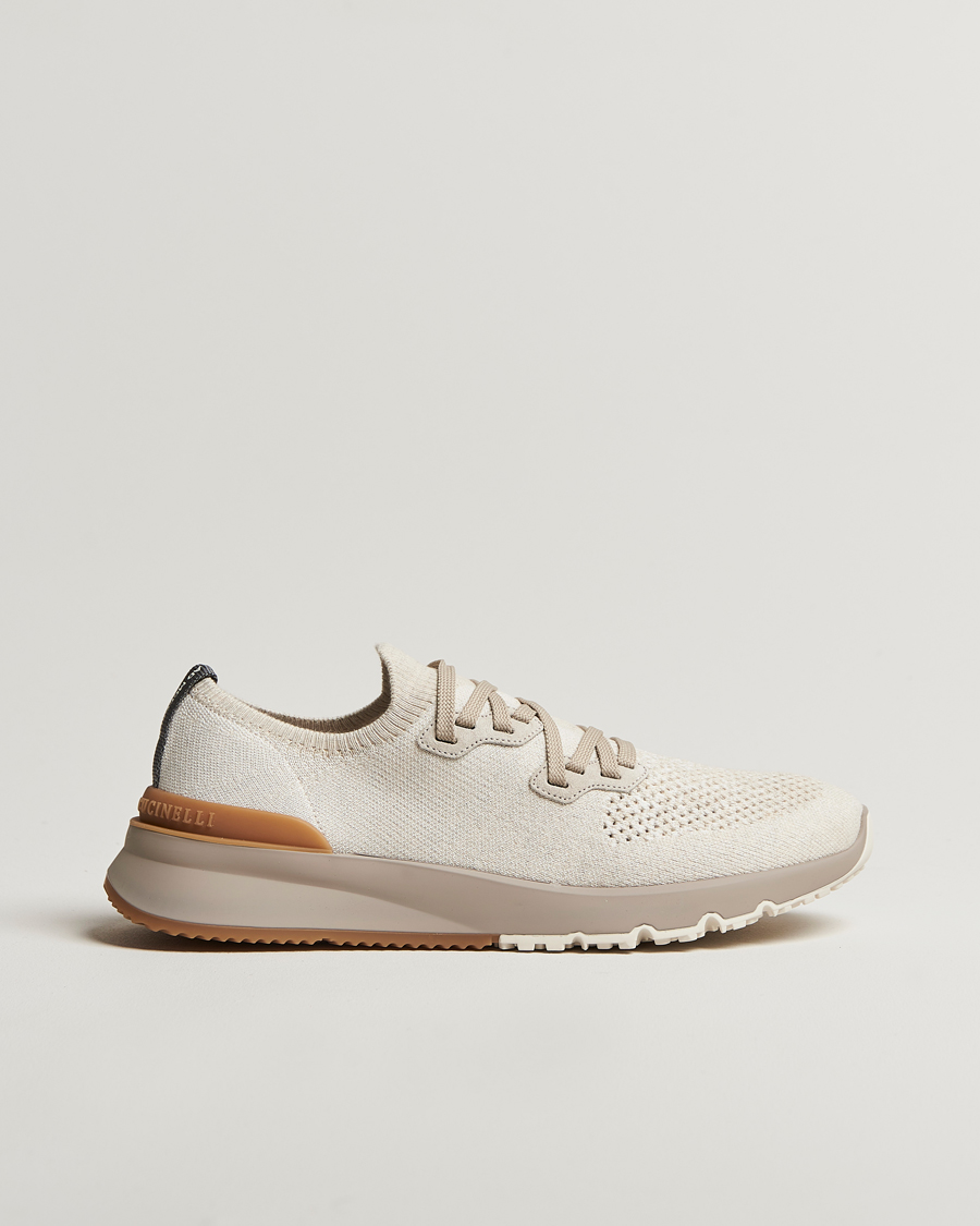 Men | Sneakers | Brunello Cucinelli | Mesh Running Sneakers Beige