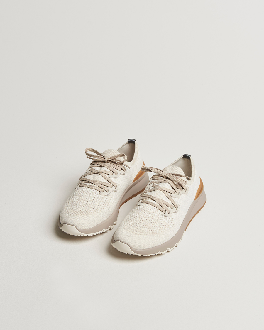 Men | Sneakers | Brunello Cucinelli | Mesh Running Sneakers Beige