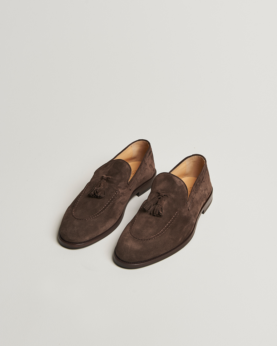 Men | Loafers | Brunello Cucinelli | Tassel Loafer Dark Brown Suede